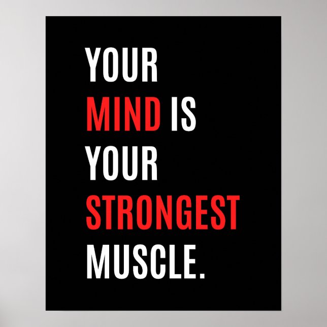 Fitness Workout Gym quote, Exercise motivation Poster (Front)