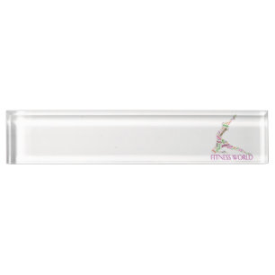 Fitness world nameplate