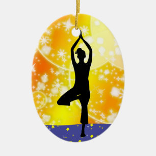 Fitness! Yoga - Tree - SRF Ceramic Ornament
