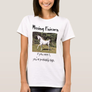 (FITTED) "MISSING UNICORN" BABY DOLL SHIRT