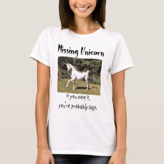 (FITTED) "MISSING UNICORN" BABY DOLL SHIRT
