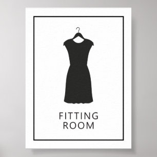 Fitting Room or Dressing Room Sign for Retail Shop
