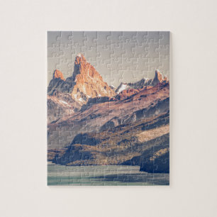 Fitz Roy and Poincenot Mountains Patagonia Jigsaw Puzzle