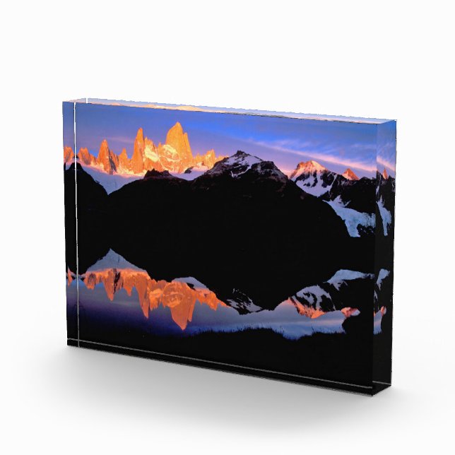 Fitz Roy Group Reflected in Glacial Lakes Photo Block (Right)