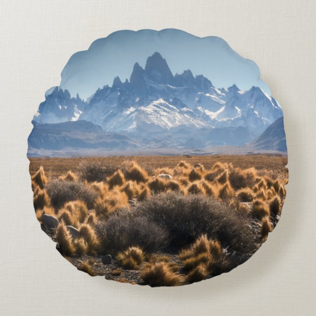 Fitz Roy, Patagonia, Argentina Round Pillow (Front)
