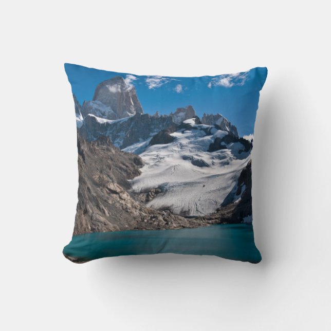 Fitz Roy Throw Pillow (Front)