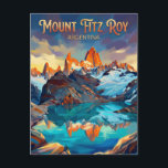 Fitz Roy Trek Argentina Postcard<br><div class="desc">Located in Los Glaciares National Park, the hike to the base of Mount Fitz Roy is a highlight of Argentine Patagonia. The granite spires of the massif rise sharply from the steppe, often surrounded by dramatic clouds and reflected in glacial lagoons. The most famous viewpoint at Laguna de los Tres...</div>