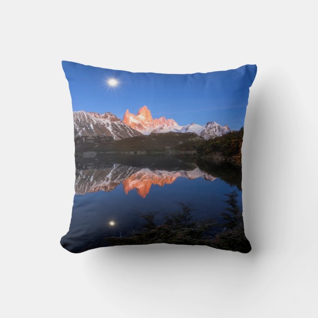 Fitz Roy'S Reflection Throw Pillow (Front)