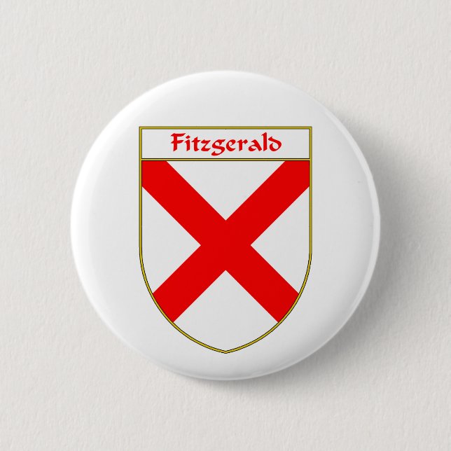 Fitzgerald Coat of Arms/Family Crest 2 Inch Round Button (Front)