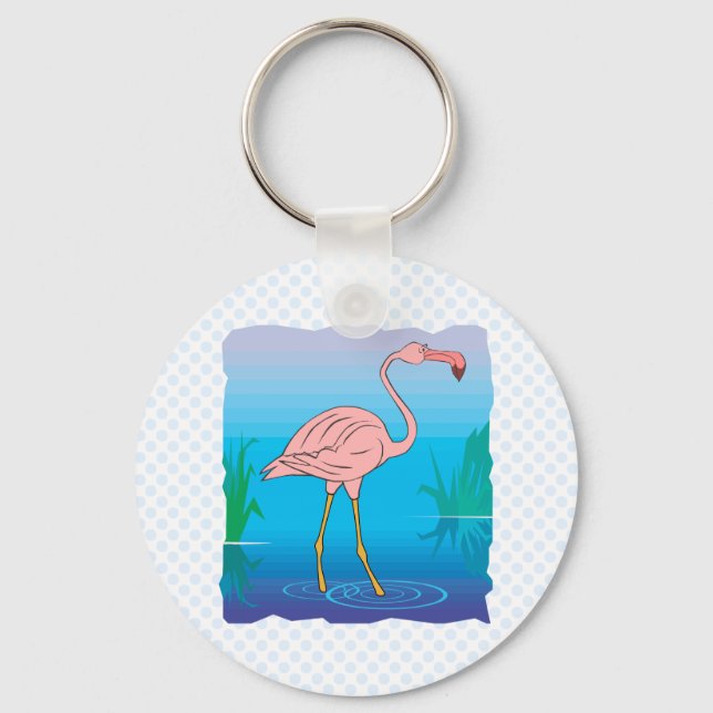 Fitzgerald Flamingo Keychain (Front)