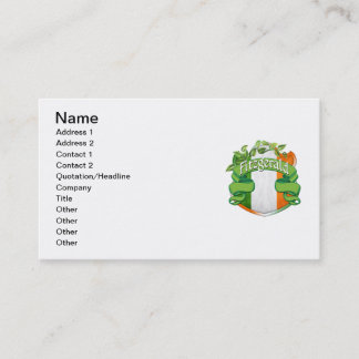 Fitzgerald Irish Shield Business Card