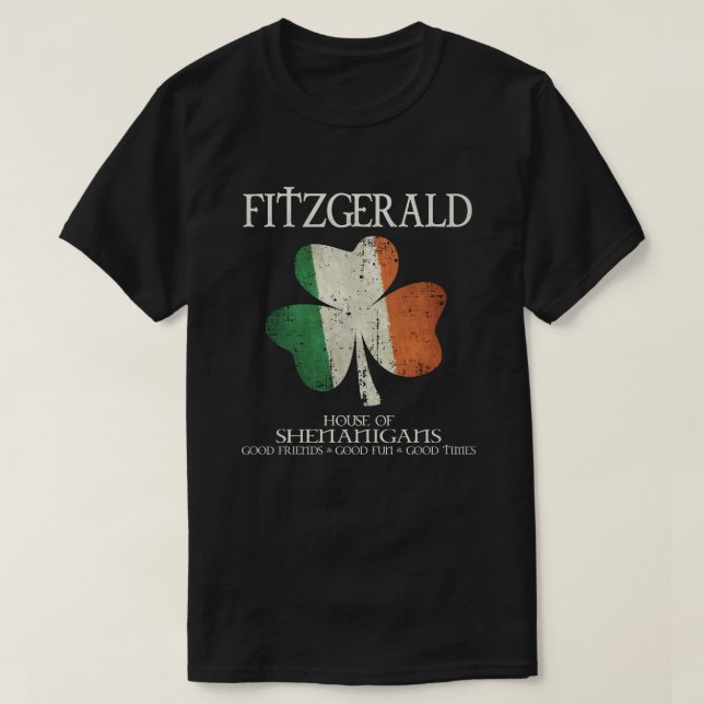 Fitzgerald last name family Ireland Irish house of T-Shirt (Design Front)