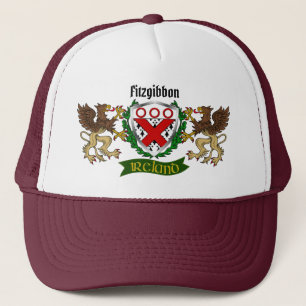 Fitzgibbon Irish Shield Personalized  Trucker Hat