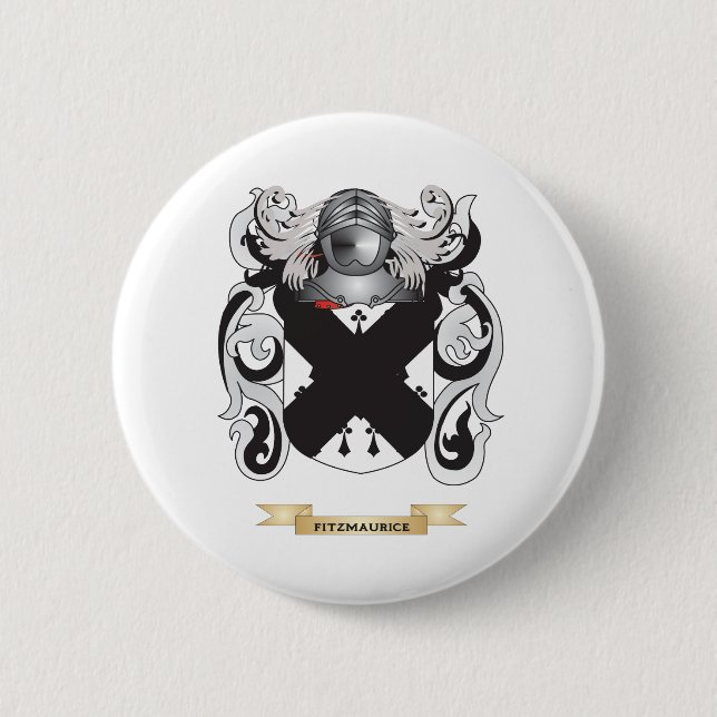 Fitzmaurice Coat of Arms 2 Inch Round Button (Front)