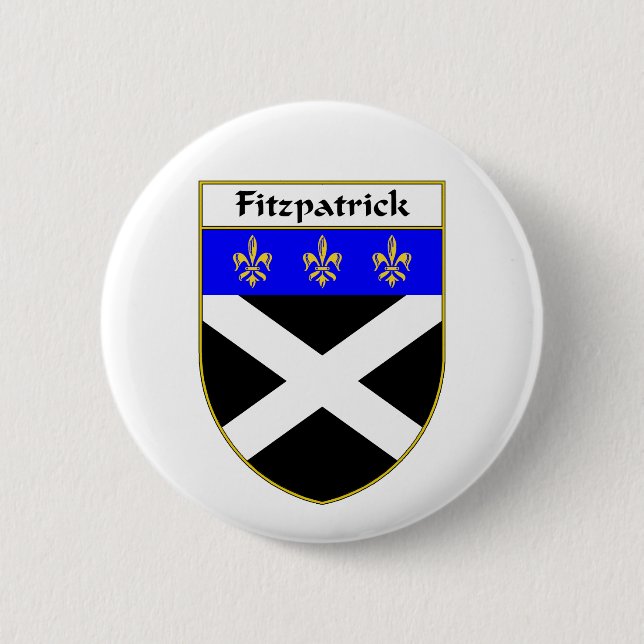 Fitzpatrick Coat of Arms/Family Crest 2 Inch Round Button (Front)