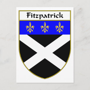 Fitzpatrick Coat of Arms/Family Crest Postcard