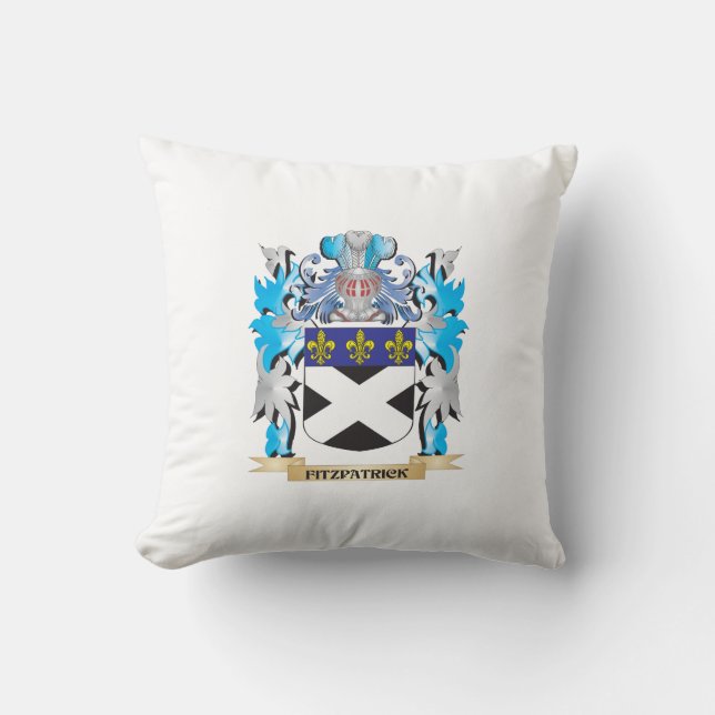Fitzpatrick Coat of Arms - Family Crest Throw Pillow (Front)