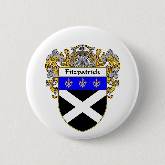 Fitzpatrick Coat of Arms (Mantled) 2 Inch Round Button (Front)