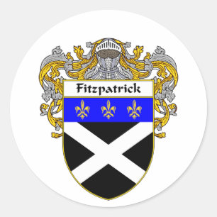Fitzpatrick Coat of Arms (Mantled) Classic Round Sticker