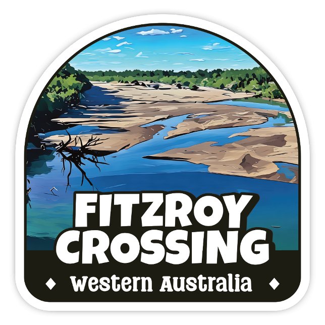 Fitzroy Crossing, Autocollant d'Australie occident (Fitzroy Crossing Western Australia arch sticker)