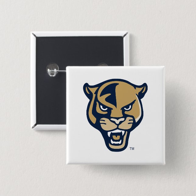 FIU Panther Head 2 Inch Square Button (Front & Back)