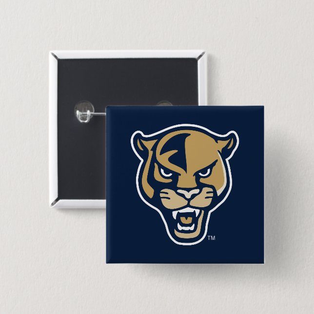 FIU Panther Head 2 Inch Square Button (Front & Back)