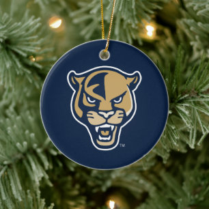 FIU Panther Head Ceramic Ornament
