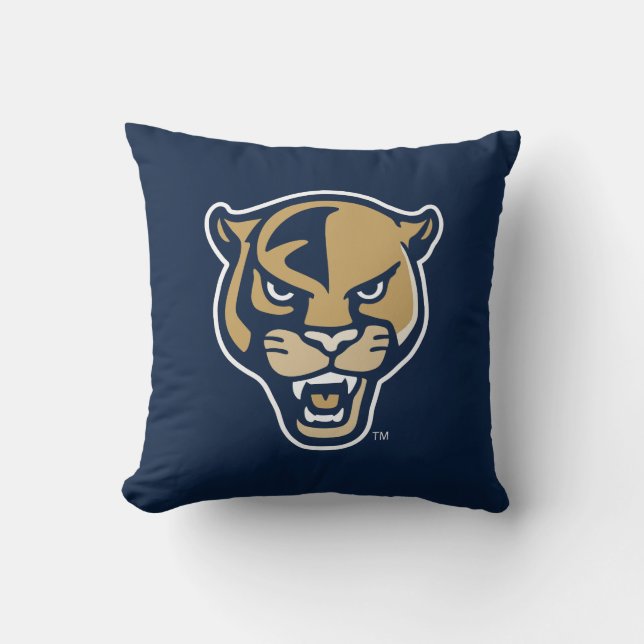 FIU Panther Head Throw Pillow (Front)