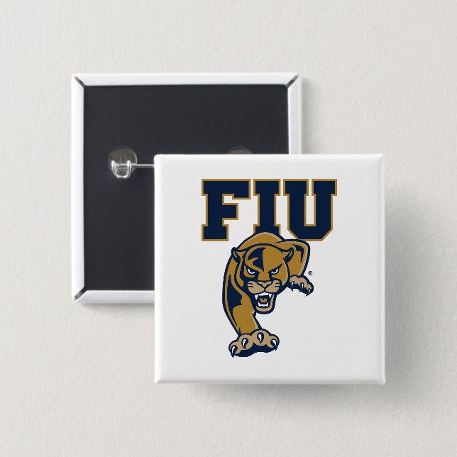 FIU Panthers 2 Inch Square Button (Front & Back)
