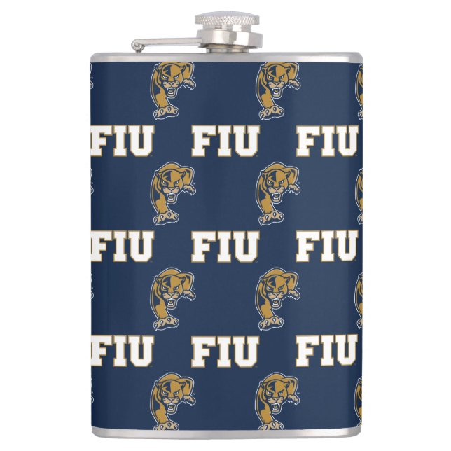 FIU Panthers Pattern Hip Flask (Front)