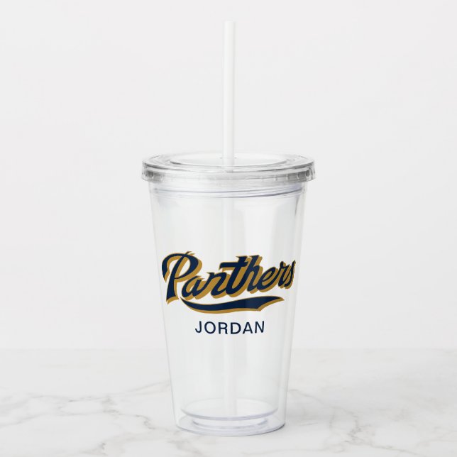 FIU Panthers Script Acrylic Tumbler (Front)
