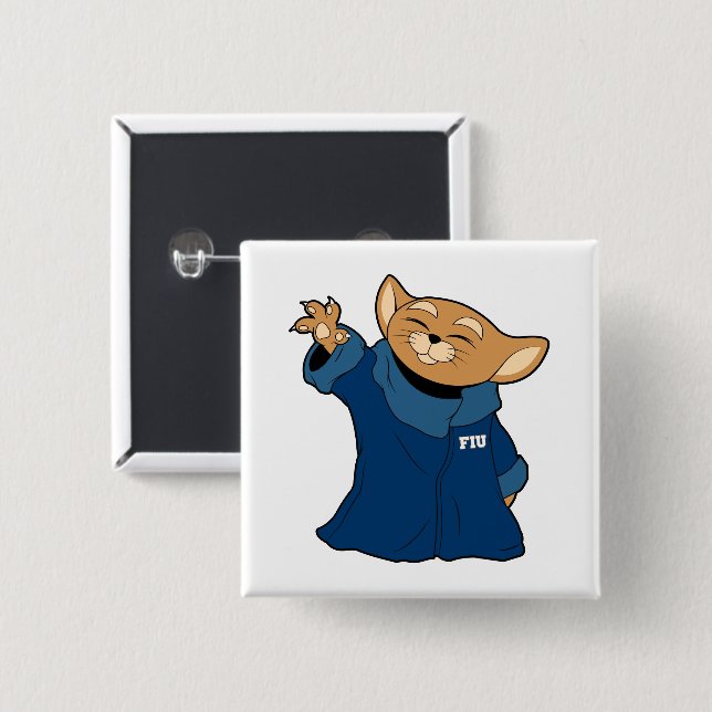 FIU | Roary The Child 2 Inch Square Button (Front & Back)