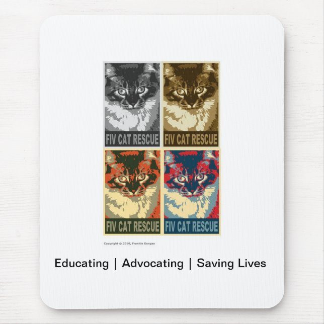 FIV Cat Rescue Mouse Pad (Front)