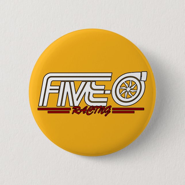 Five-0 Logo 2 Inch Round Button (Front)
