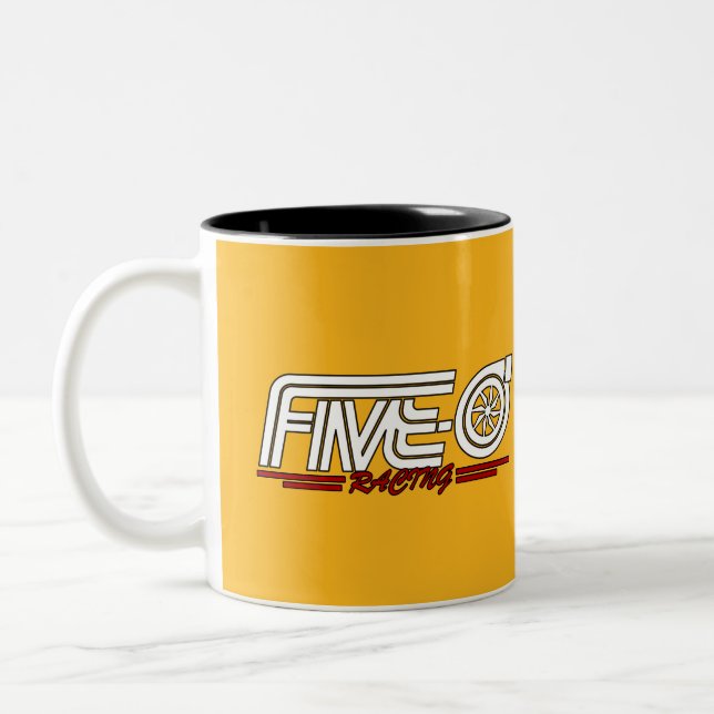 Five-0 Logo Two-Tone Coffee Mug (Left)