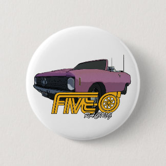 Five-0 Pink 2 Inch Round Button