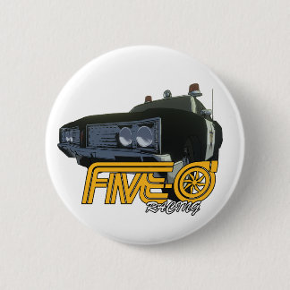 Five-0 Police Car 2 Inch Round Button