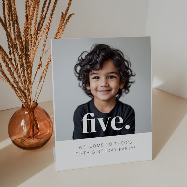 Five - 5th Birthday Photo Welcome Sign (Creator Uploaded)