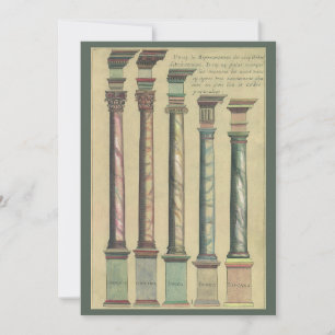 Five Architectural Orders by Vignola Invitation
