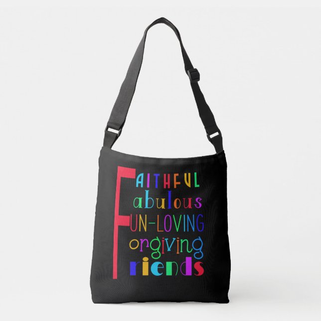 Five Attributes of Friends Crossbody Bag (Front)