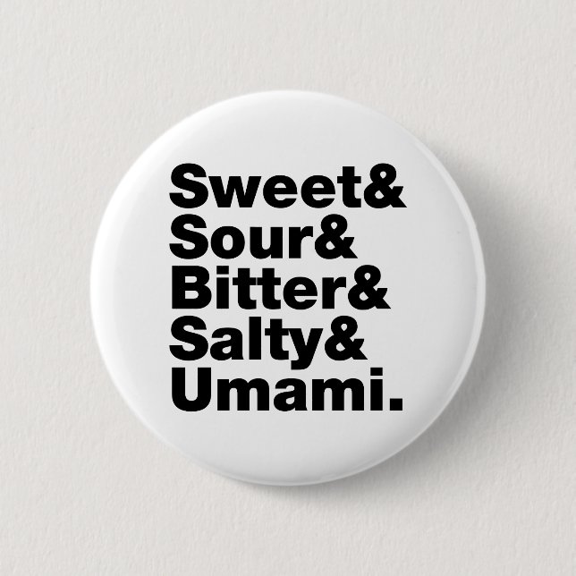 Five Basic Tastes 2 Inch Round Button (Front)