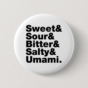 Five Basic Tastes 2 Inch Round Button