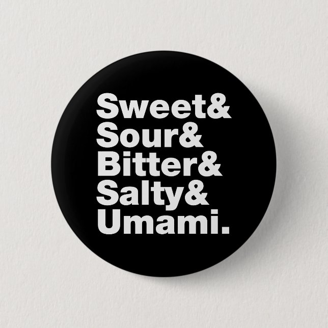Five Basic Tastes 2 Inch Round Button (Front)