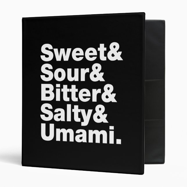 Five Basic Tastes Binder (Front/Inside)