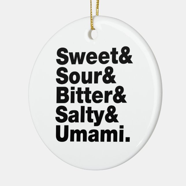 Five Basic Tastes Ceramic Ornament (Left)