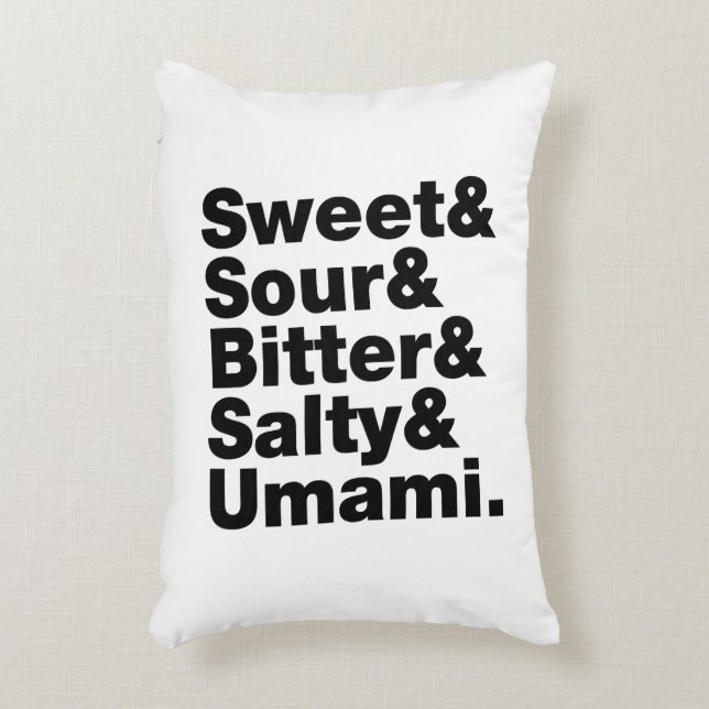 Five Basic Tastes Decorative Pillow (Front(Vertical))