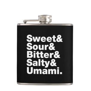 Five Basic Tastes Hip Flask