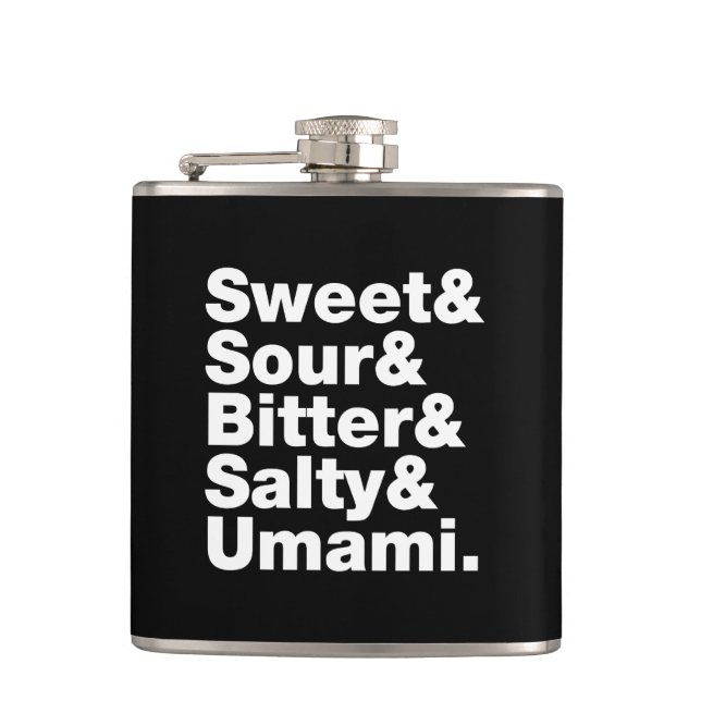Five Basic Tastes Hip Flask (Front)