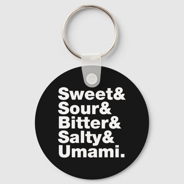 Five Basic Tastes Keychain (Front)