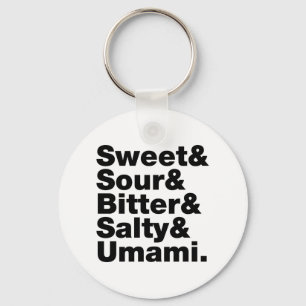 Five Basic Tastes Keychain